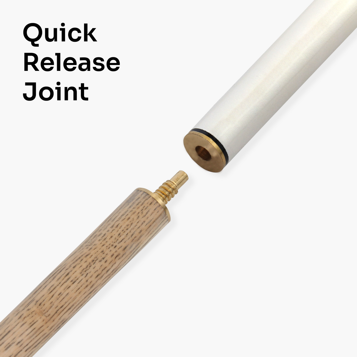 Jonny 8 Ball 57 Inch JET 2 Piece Ash Snooker Pool Cue - 9.5mm Tip