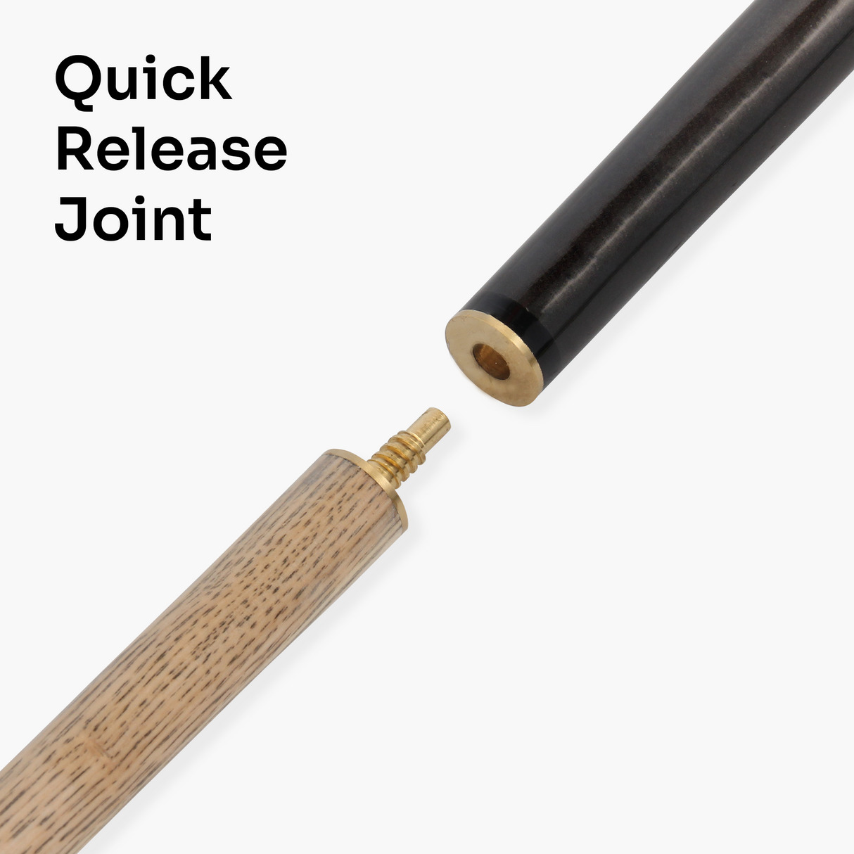 Jonny 8 Ball 57 Inch BLACK JET-PRO 2pc Ash Pool Cue with 8mm Elk Master Tip