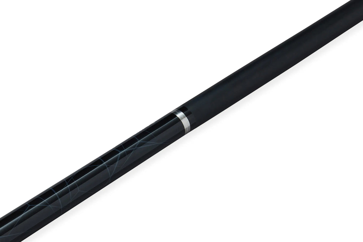 PowerGlide Noir Fiberglass 57 Inch 2 Piece Centre Joint Low Deflection Snooker Cue 10mm Tip