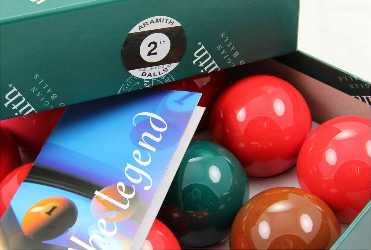 Aramith 2" (50.8mm) Premier Snooker Balls - 10 Red - 17 Balls