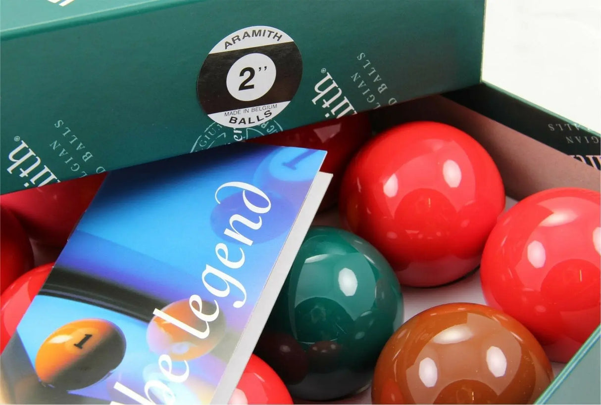 Aramith 2" (50.8mm) Premier Snooker Balls - 10 Red - 17 Balls