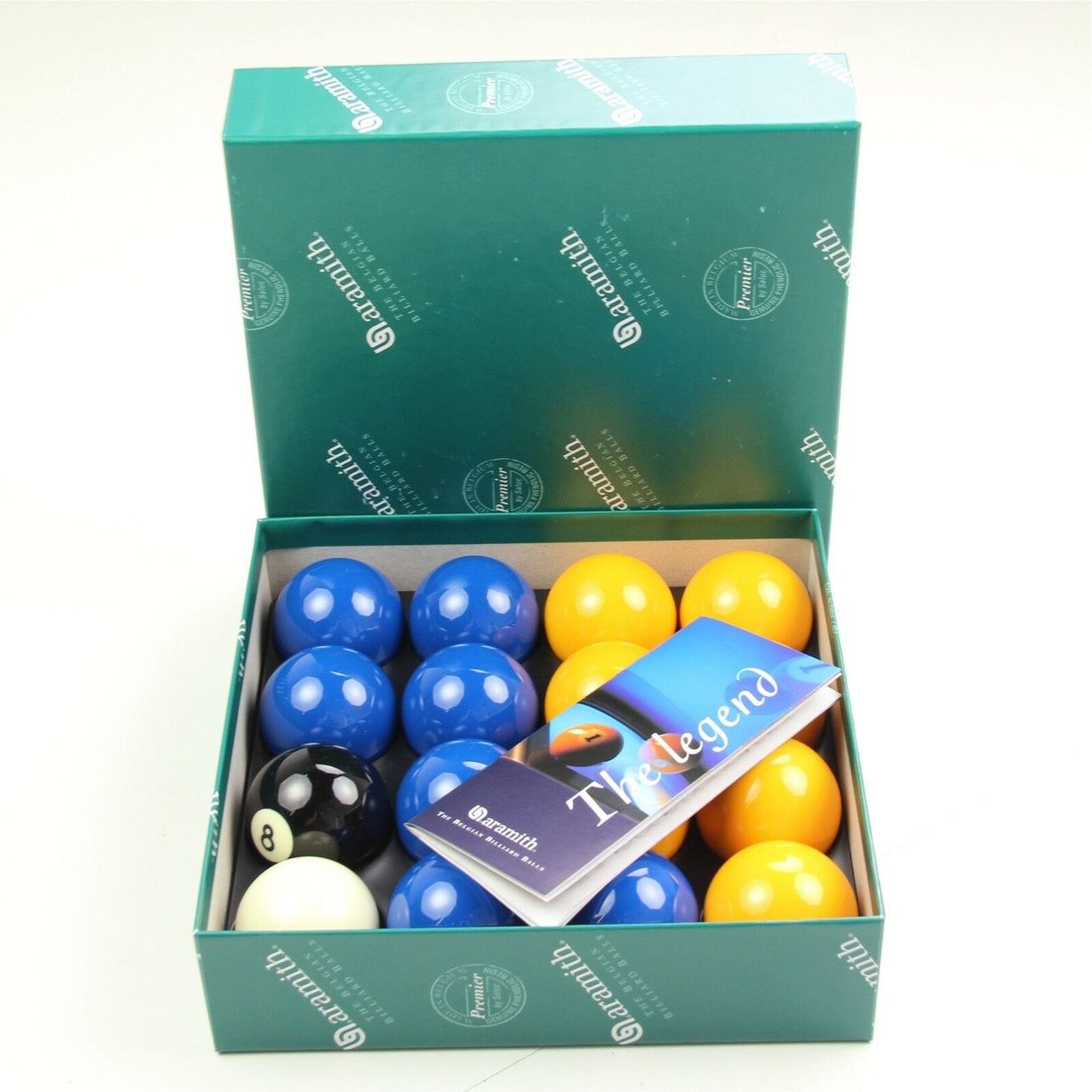 Aramith Premier BLUE & YELLOW 2" Pool Balls + 1 7/8" Cue Ball, Suitable for Pubs