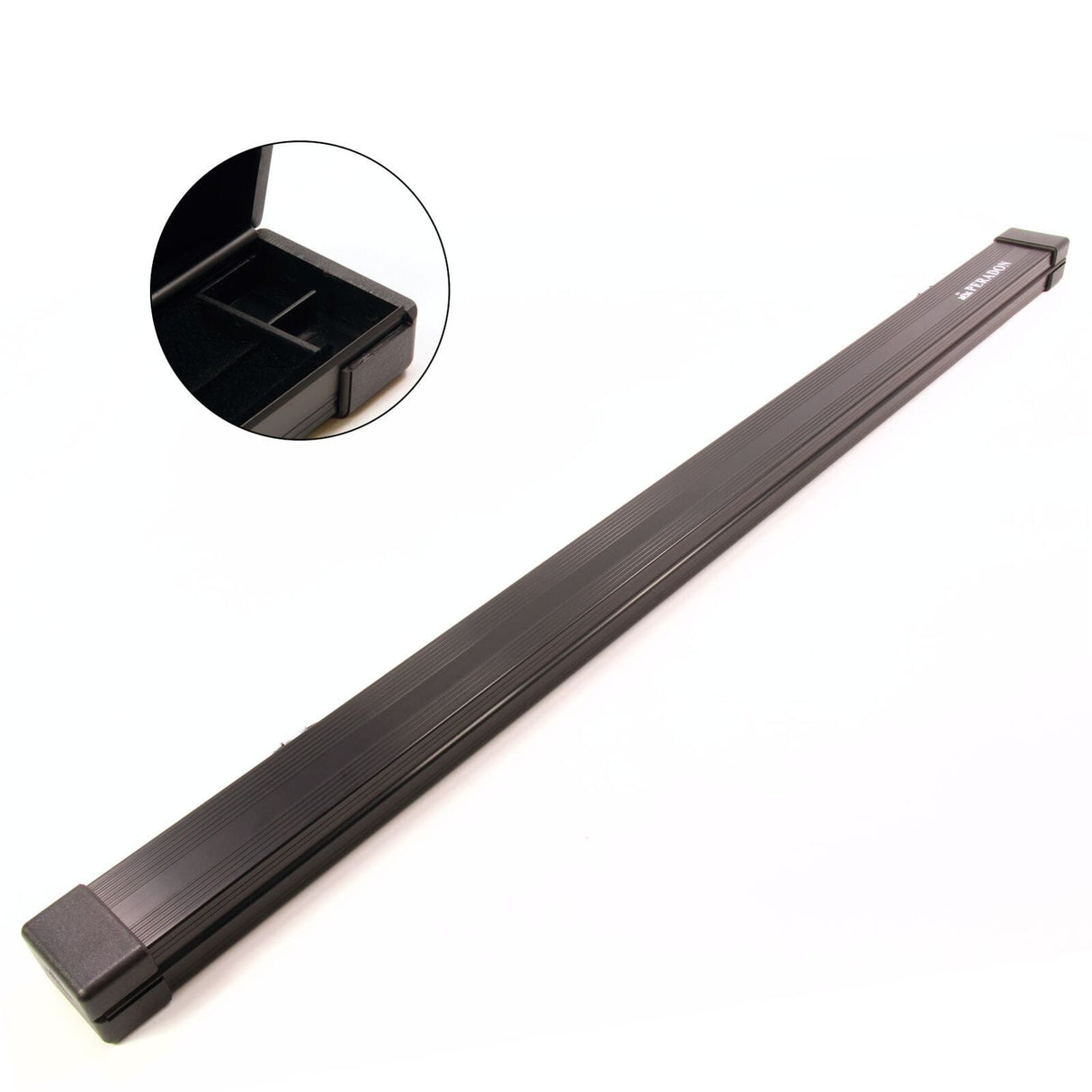Peradon BLACK ALUMINIUM 3/4 Jointed 3pc Snooker Cue Case With Locks - 127cm