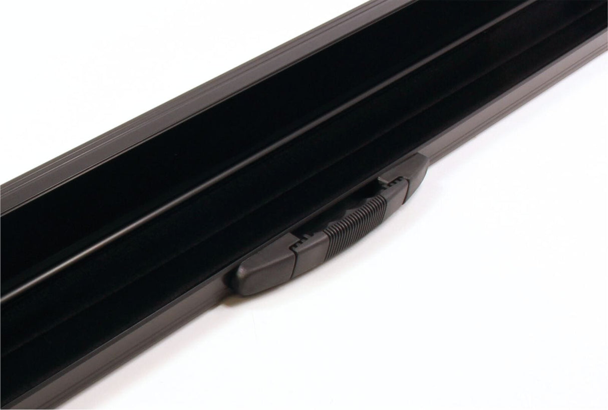 Peradon BLACK ALUMINIUM 3/4 Jointed 3pc Snooker Cue Case With Locks - 127cm