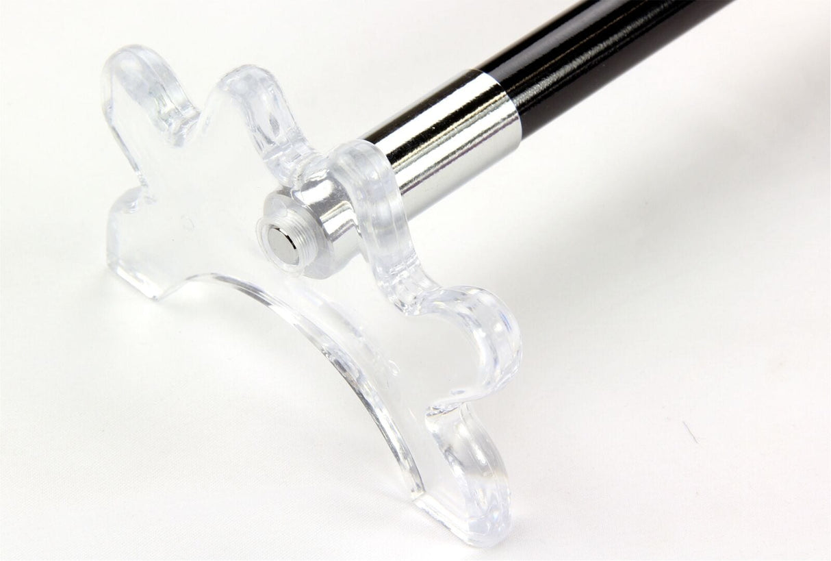 57 Inch Jonny 8 Ball Black Carbon 2pc SLIM LINE Snooker CUE REST and CLEAR Rest Head - Transportable