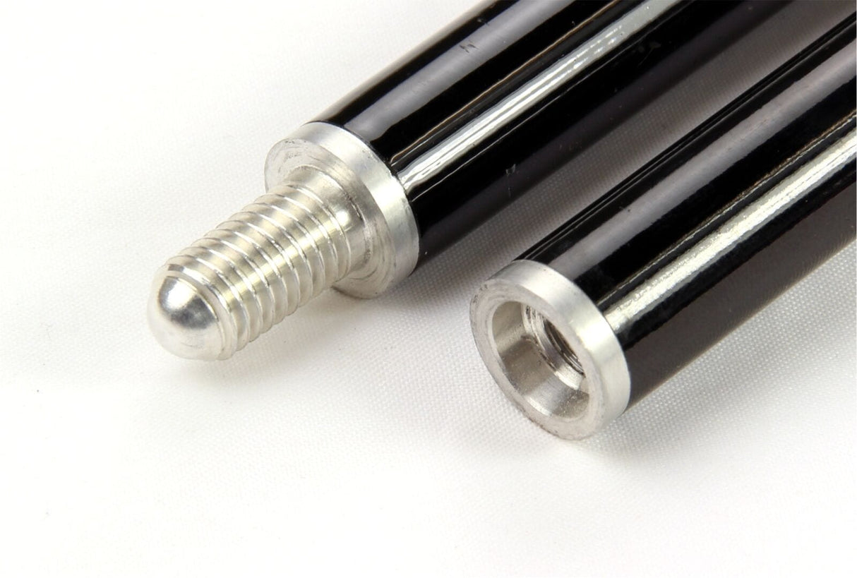 57 Inch Jonny 8 Ball Black Carbon 2pc SLIM LINE Snooker CUE REST and CLEAR Rest Head - Transportable