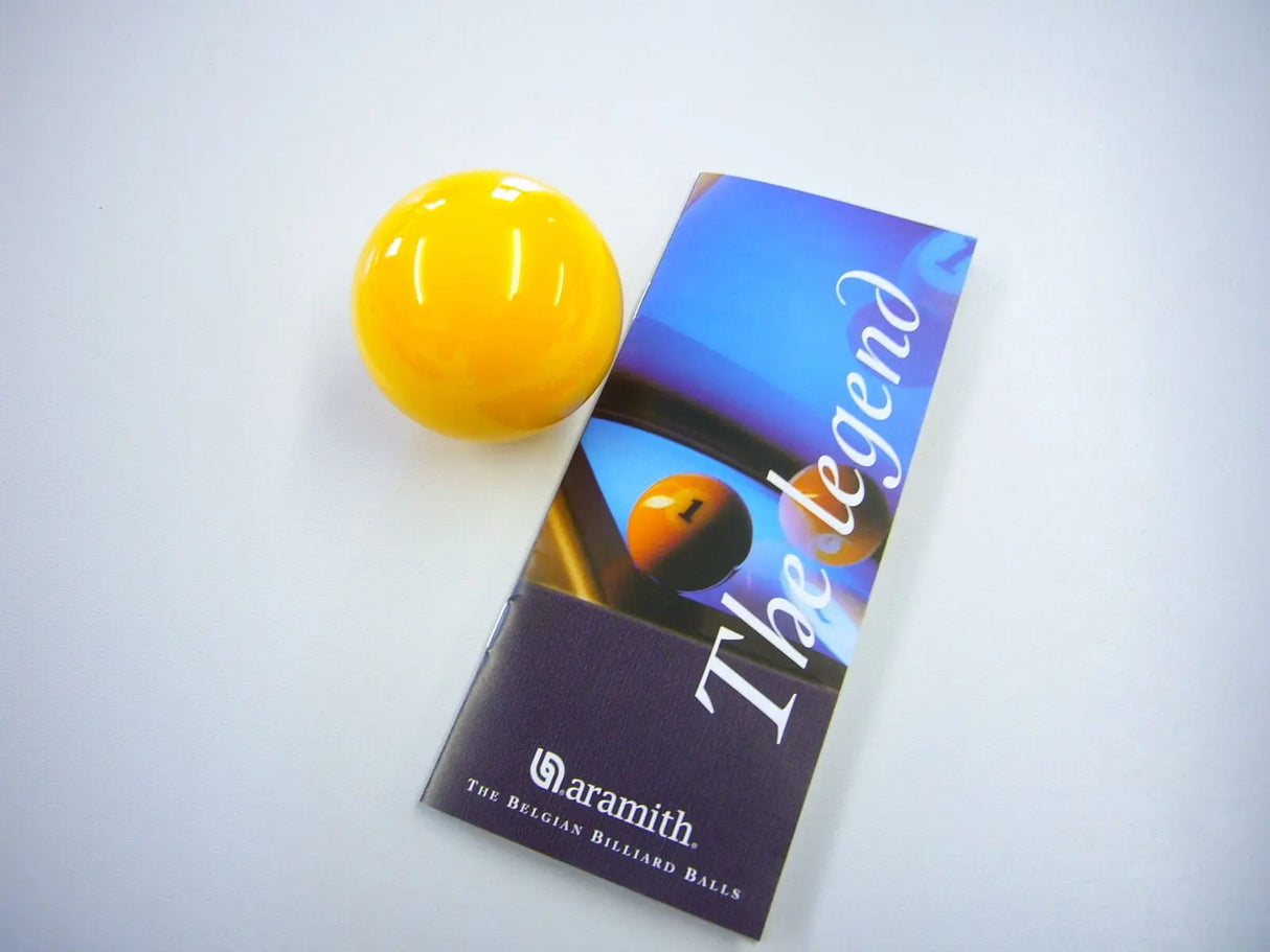 7 x 2" ARAMITH YELLOW Premier Pool Balls - Play Pool on Your Snooker Table! Aramith