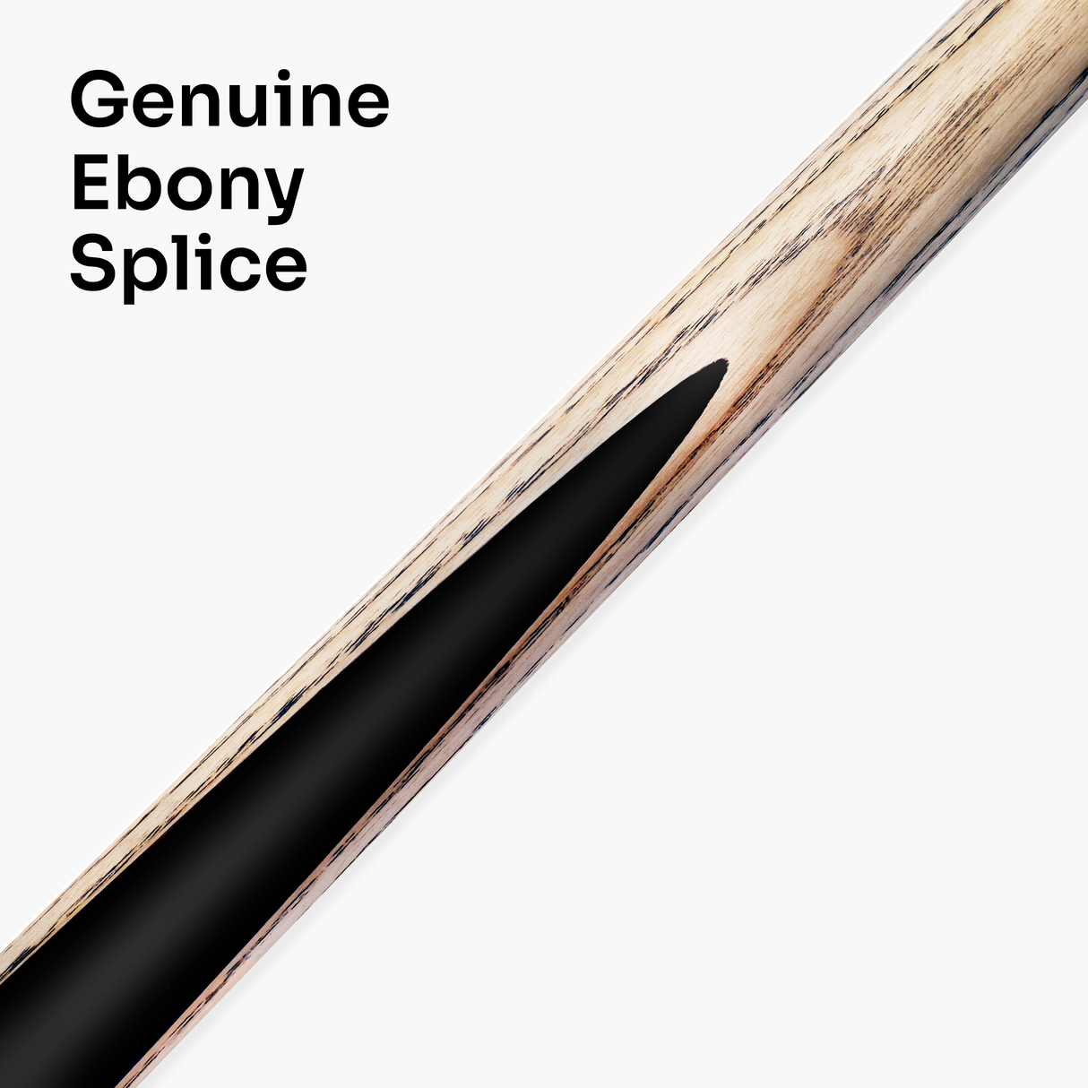 Baize Master Power Breaker Walnut 57 Inch 1 Piece English Pool Break Cue with Ash Shaft and Ebony Butt - 10.2mm Phenolic Tip and Round Butt End – For Breaking Only