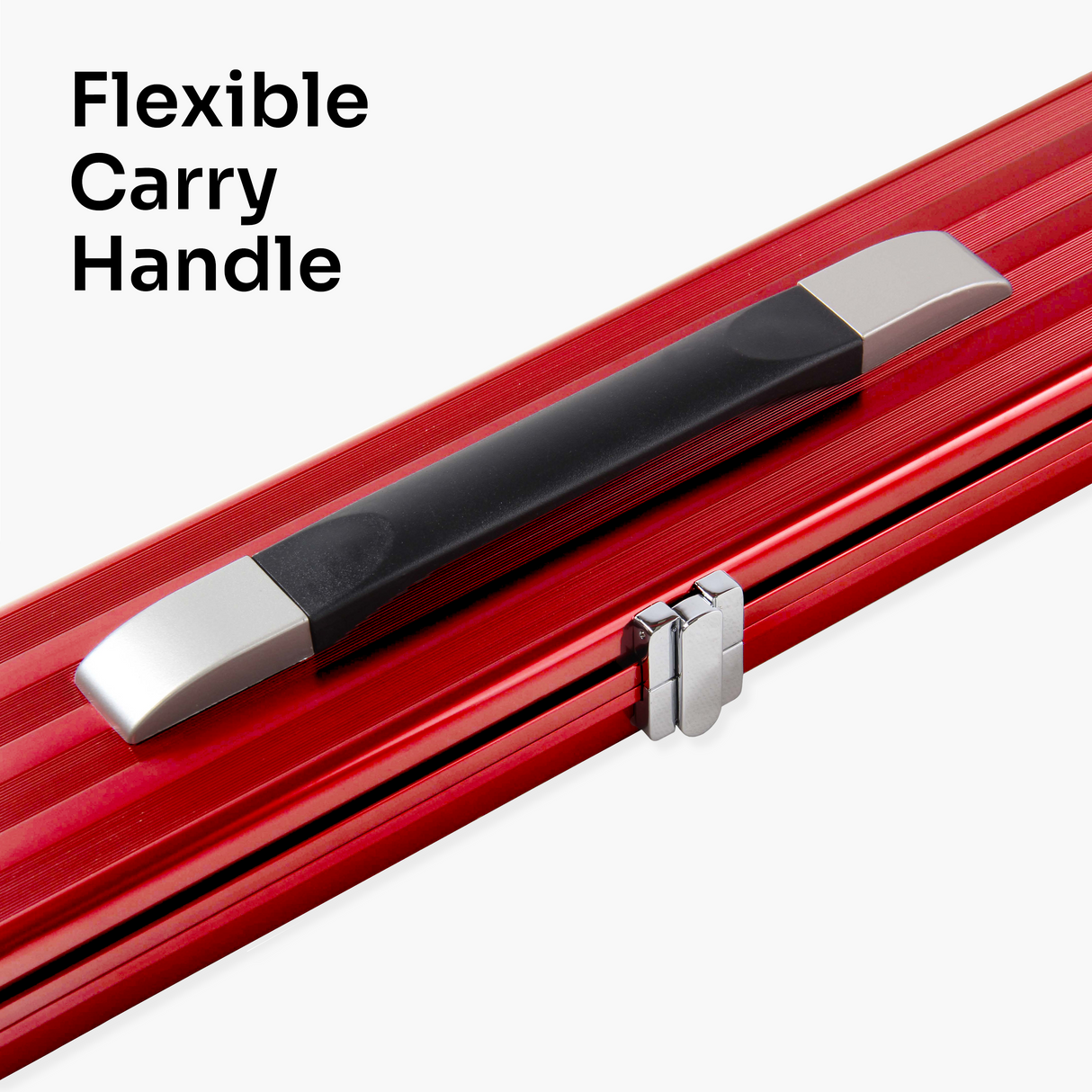 Baize Master WIDE RED 3/4 PRO LINE Aluminium Metal Ends Snooker Pool Cue Case - Holds 2 Cues