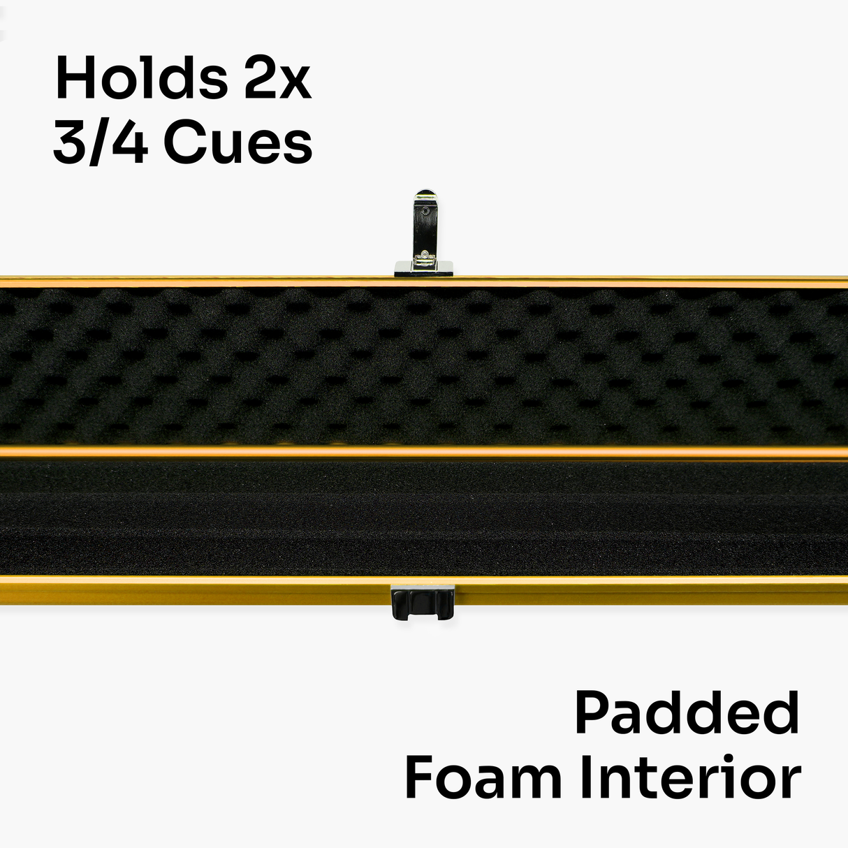 Baize Master SATIN LINE Pro Aluminium 3/4 Luxury Snooker Pool Cue Case – Holds Two ¾ Joint Cues Baize Master