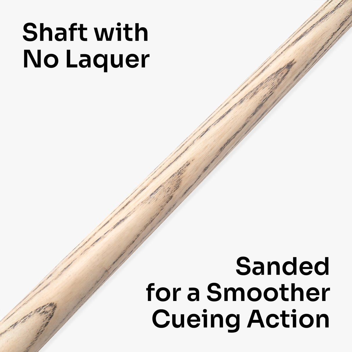 PRO147 Trident 57 Inch 1 Piece Hand Spliced Ash Snooker and Pool Cue with 9.5mm Tip