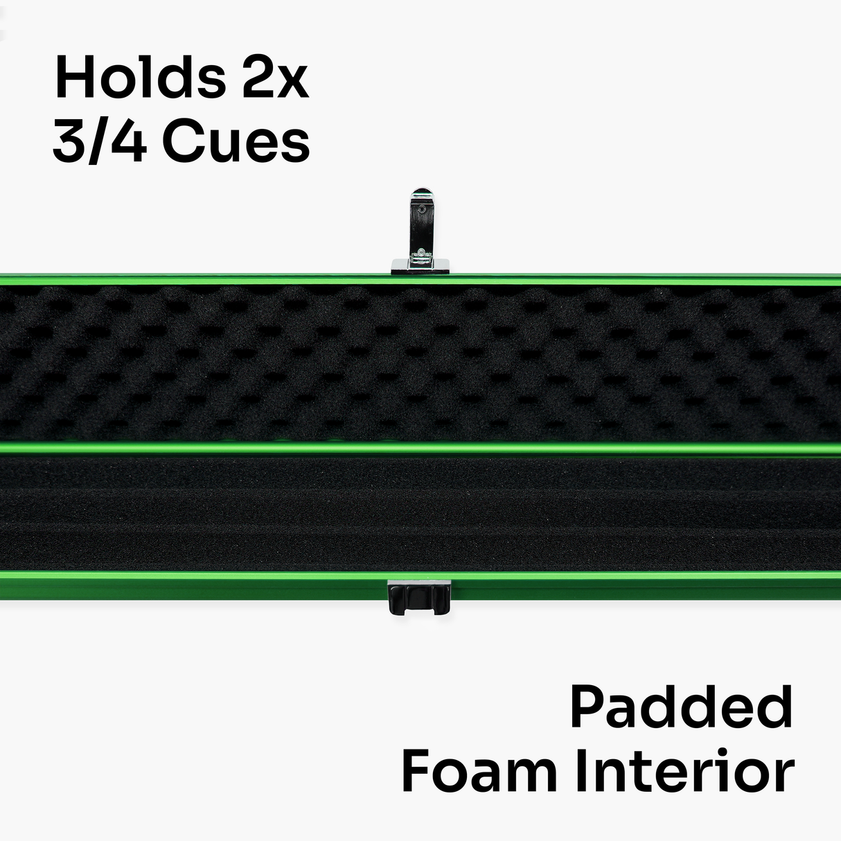 Baize Master SATIN LINE Pro Aluminium 3/4 Luxury Snooker Pool Cue Case – Holds Two ¾ Joint Cues Baize Master