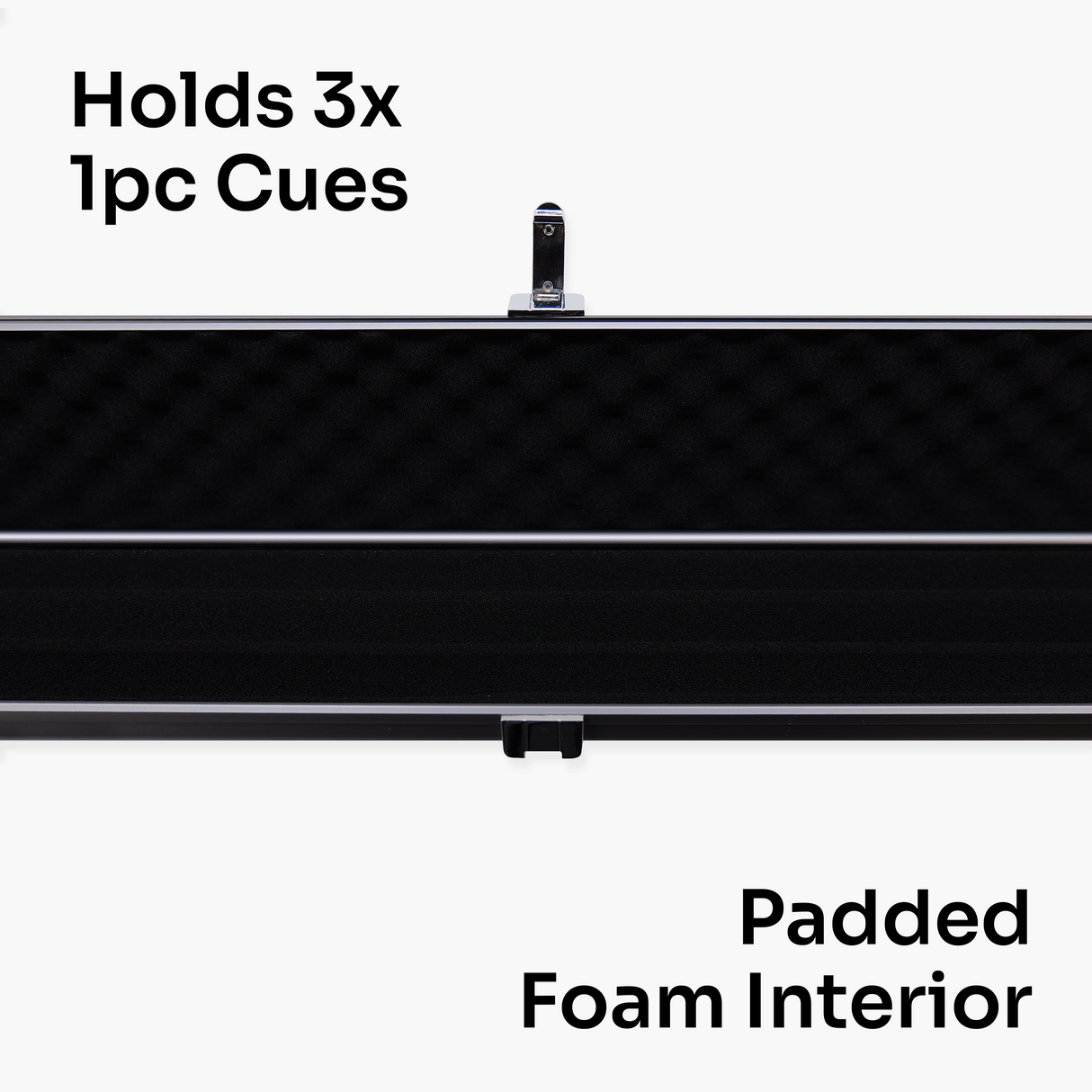 Baize Master SATIN LINE One Piece Luxury Snooker Pool Cue Case - Holds 3 Cues