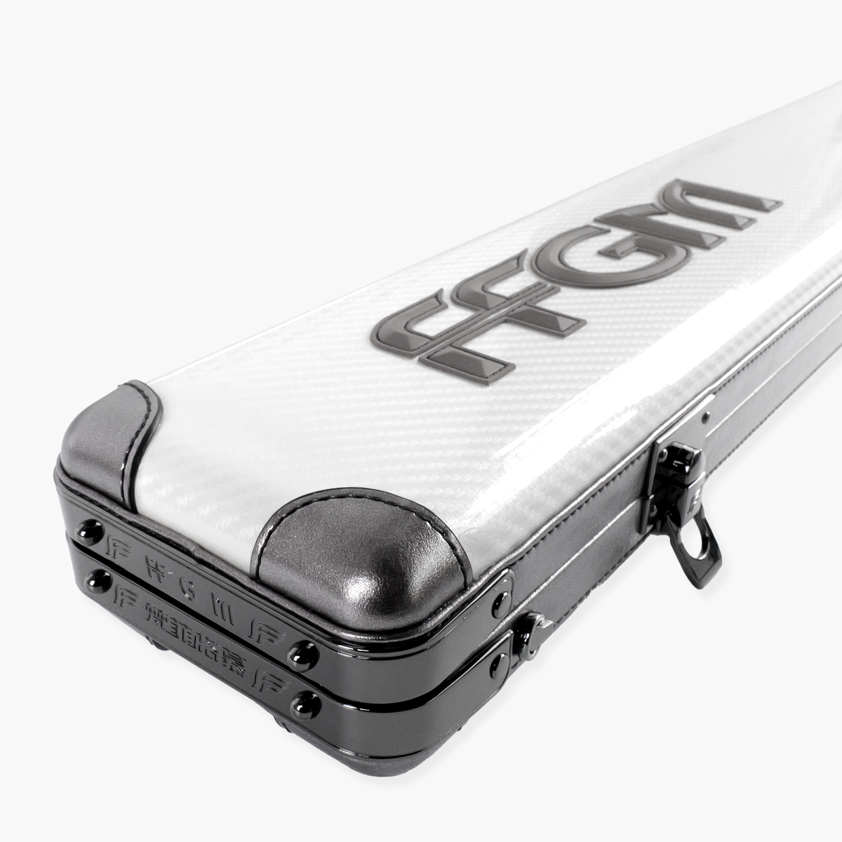 FFGM The Rocket Ronnie O'Sullivan 1 Piece 3 Slot Ultra Luxury White Snooker and Pool Cue Case - Holds 3 x One Piece Cues