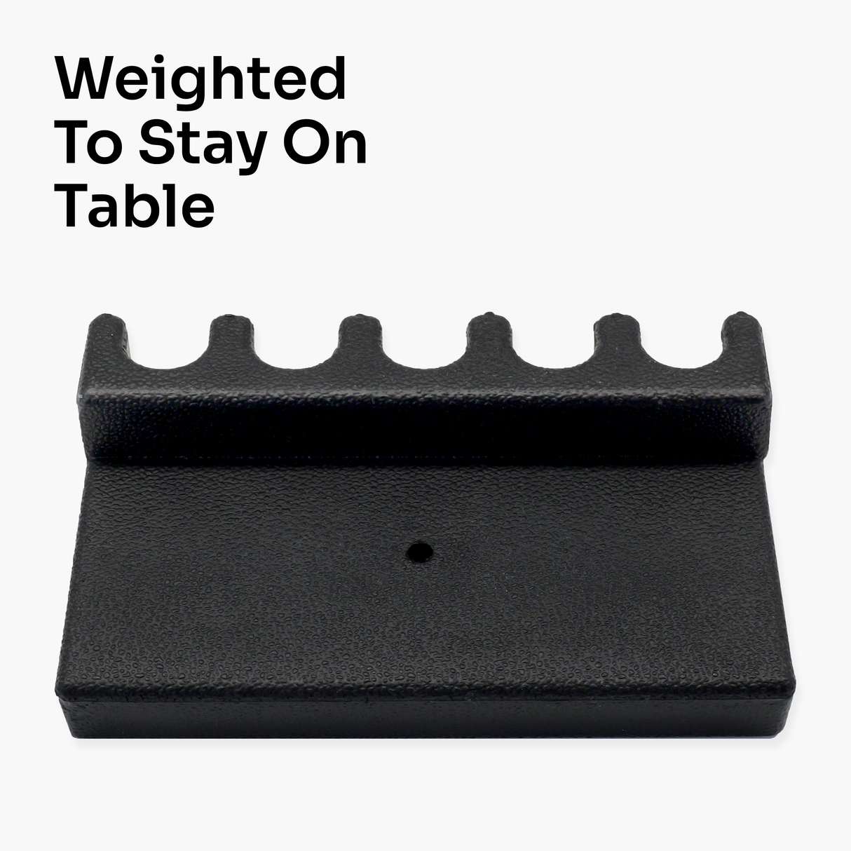 Meilin Weighted Rubber Cue Holder – Attaches to Edge of Table – Holds 5 Snooker or Pool Cues