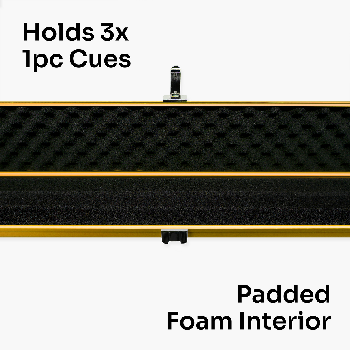 Baize Master SATIN LINE One Piece Luxury Snooker Pool Cue Case - Holds 3 Cues Cue & Case