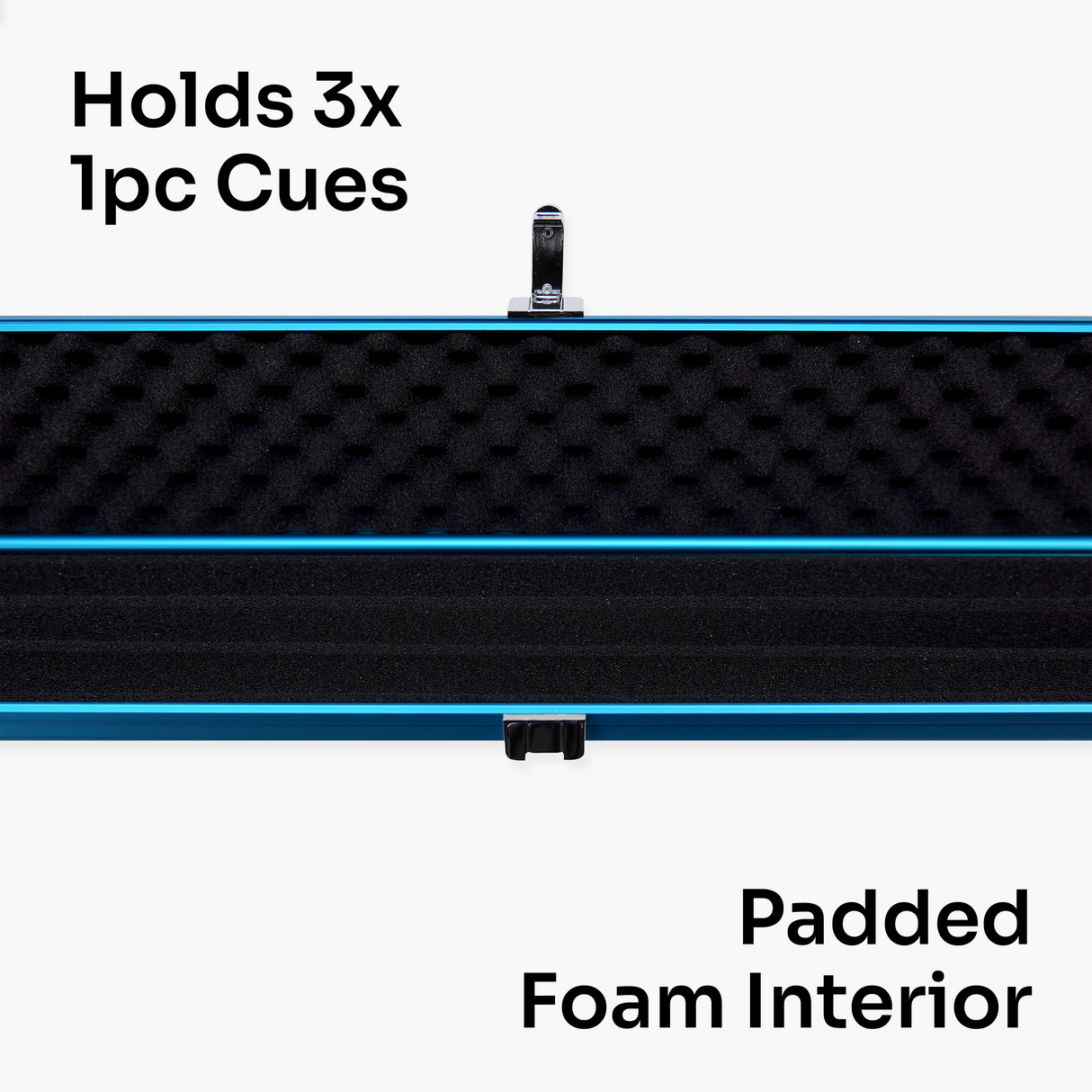 Baize Master SATIN LINE One Piece Luxury Snooker Pool Cue Case - Holds 3 Cues