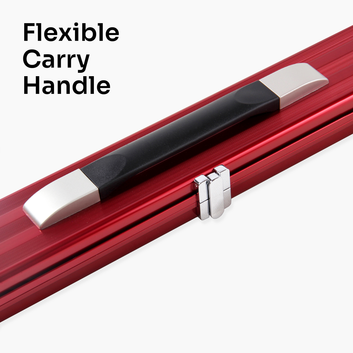 Baize Master RED 3/4 PRO LINE Aluminium Metal Ends Snooker Pool Cue Case - Holds 1 Cue