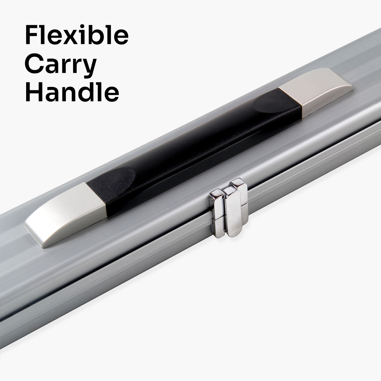 Baize Master GREY 3/4 PRO LINE Aluminium Metal Ends Snooker Pool Cue Case - Holds 1 Cue