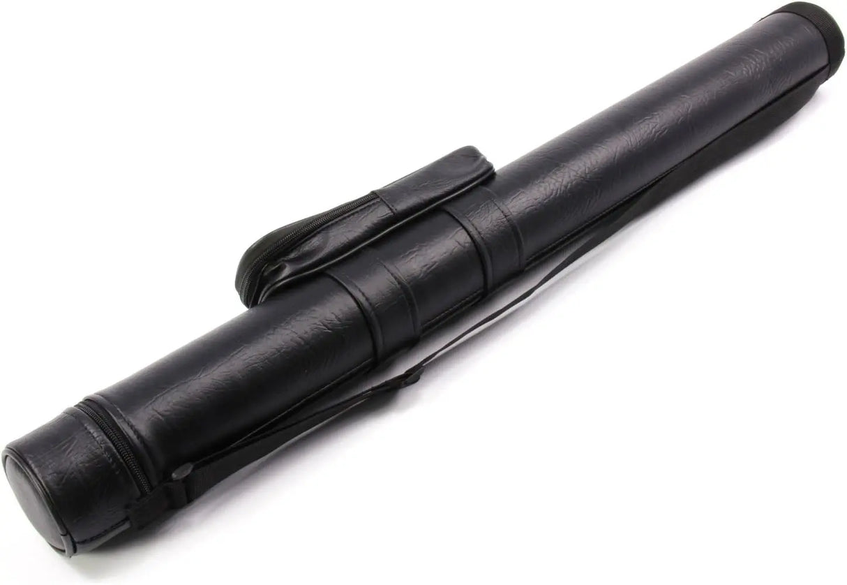 Black 5pc Centre Joint Pool Snooker Cue Tube Case – Holds 2 Butts 3 Shafts Cue & Case