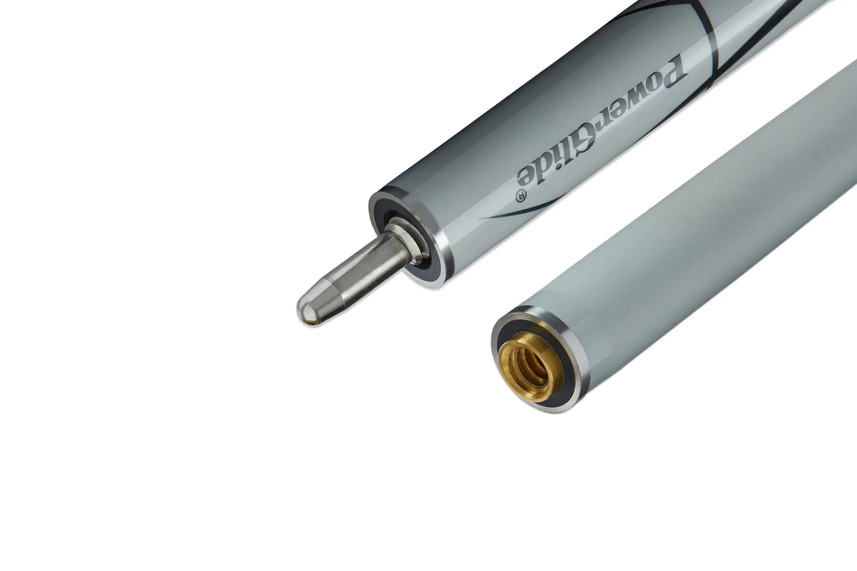 PowerGlide Estrella Fiberglass 57 Inch 2 Piece Centre Joint Low Deflection Snooker Cue 10mm Tip