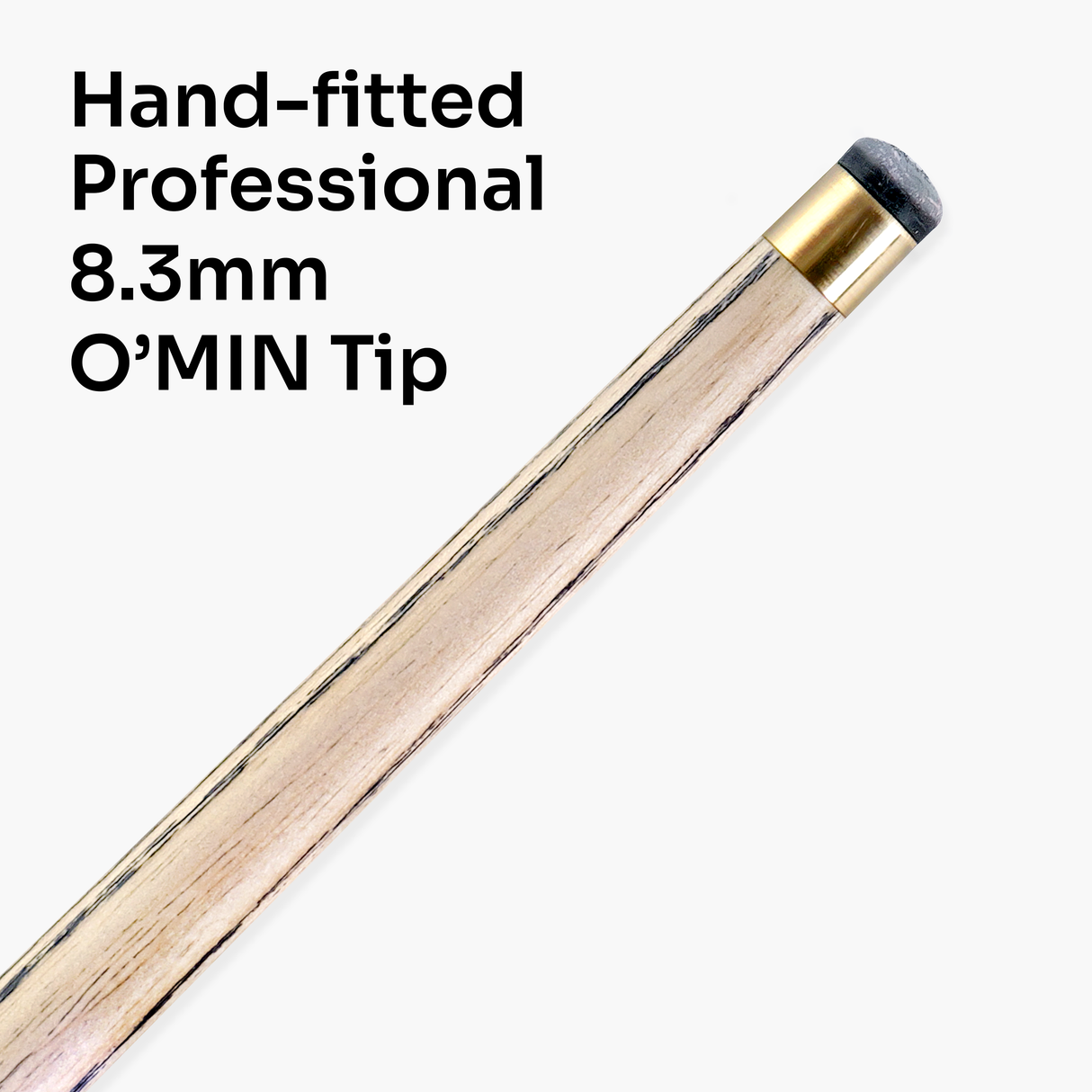 O’MIN “Hunter III” One Piece Hand Spliced 57 Inch Ultra Luxury Professional English Pool Cue with Hand-Fitted Omin Cues Pro 8.3mm Tip – Handmade in Thailand by O’MIN Cues