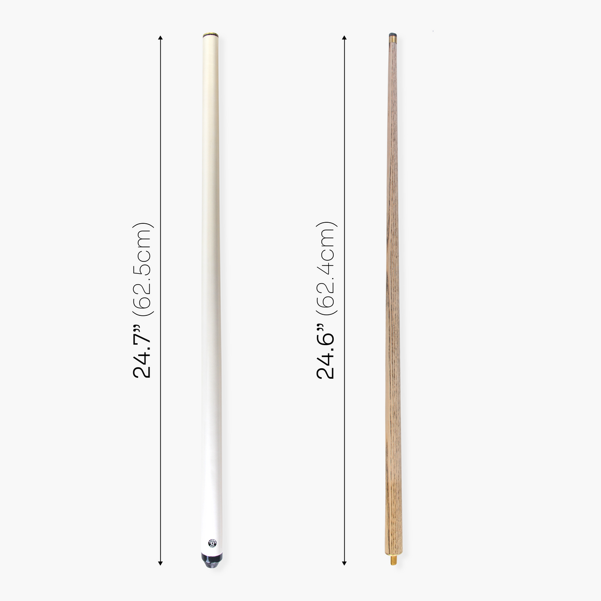 Jonny 8 Ball WHITE JET JUNIOR 48 inch 2pc Ash Pool Snooker Cue - 10mm Tip