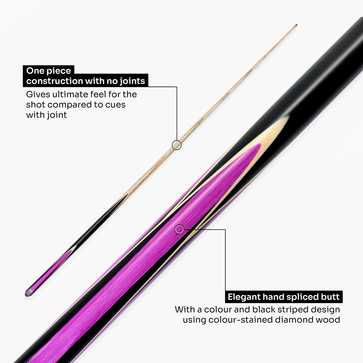 PRO147 Jester 1 Piece Snooker and Pool Cue and Case Set with 9.3mm Pro Tip