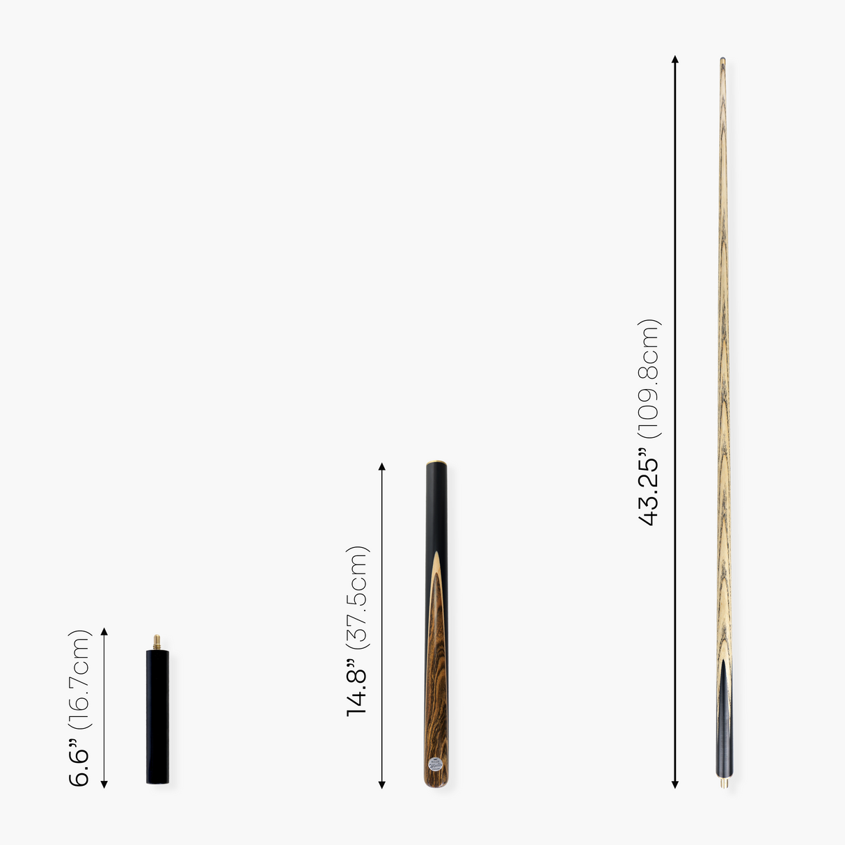 Baize Master Kingswood 57 Inch ¾ Joint Professional Ash Snooker Pool Cue with 9.5mm Pro-Impact Medium Tip