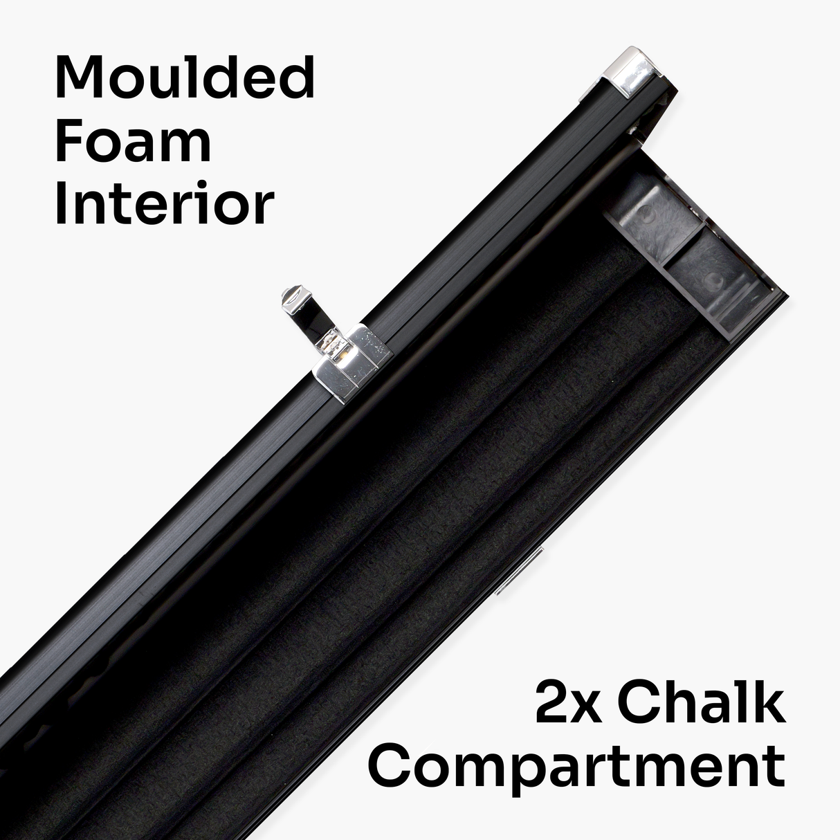 Baize Master Pro Line One Piece Aluminium Snooker Pool Cue Case - Holds Three 1 Piece Cues