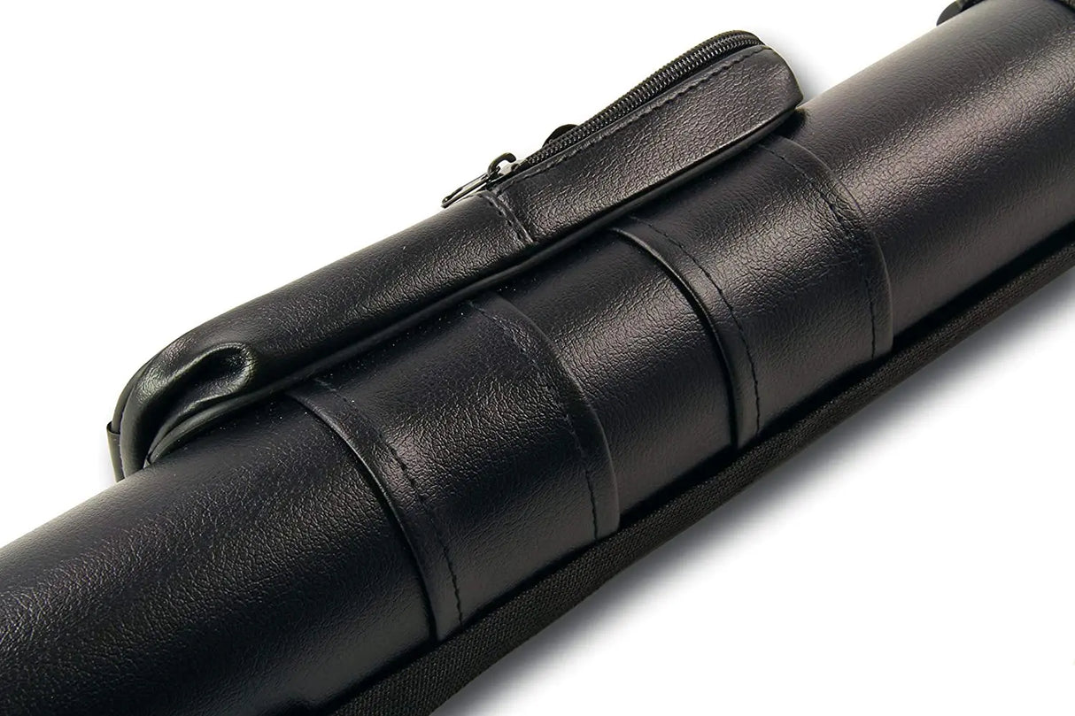 Black 5pc Centre Joint Pool Snooker Cue Tube Case – Holds 2 Butts 3 Shafts Cue & Case