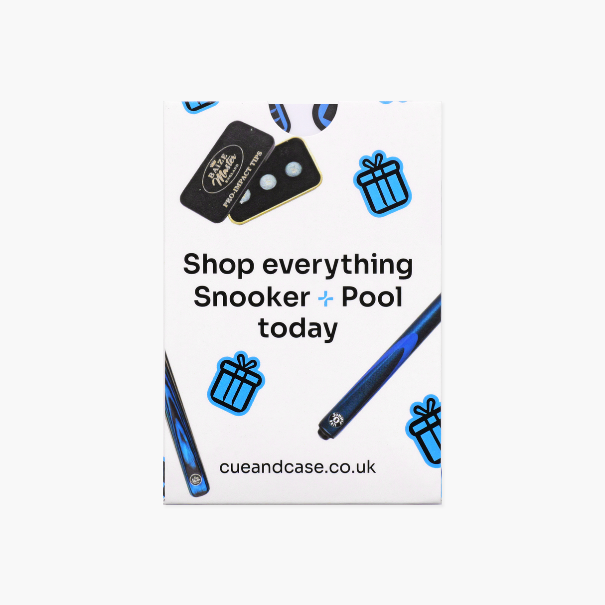 Cue + Case Gift Card Tin + Towel Set