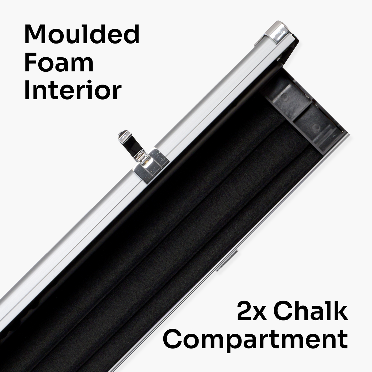 Baize Master Pro Line One Piece Aluminium Snooker Pool Cue Case - Holds Three 1 Piece Cues