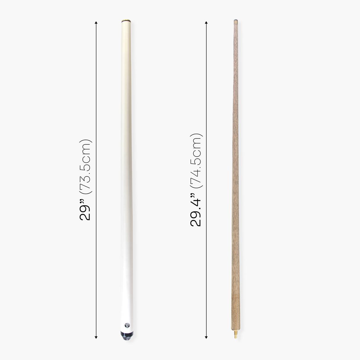 Jonny 8 Ball 57 Inch JET 2 Piece Ash Snooker Pool Cue - 9.5mm Tip