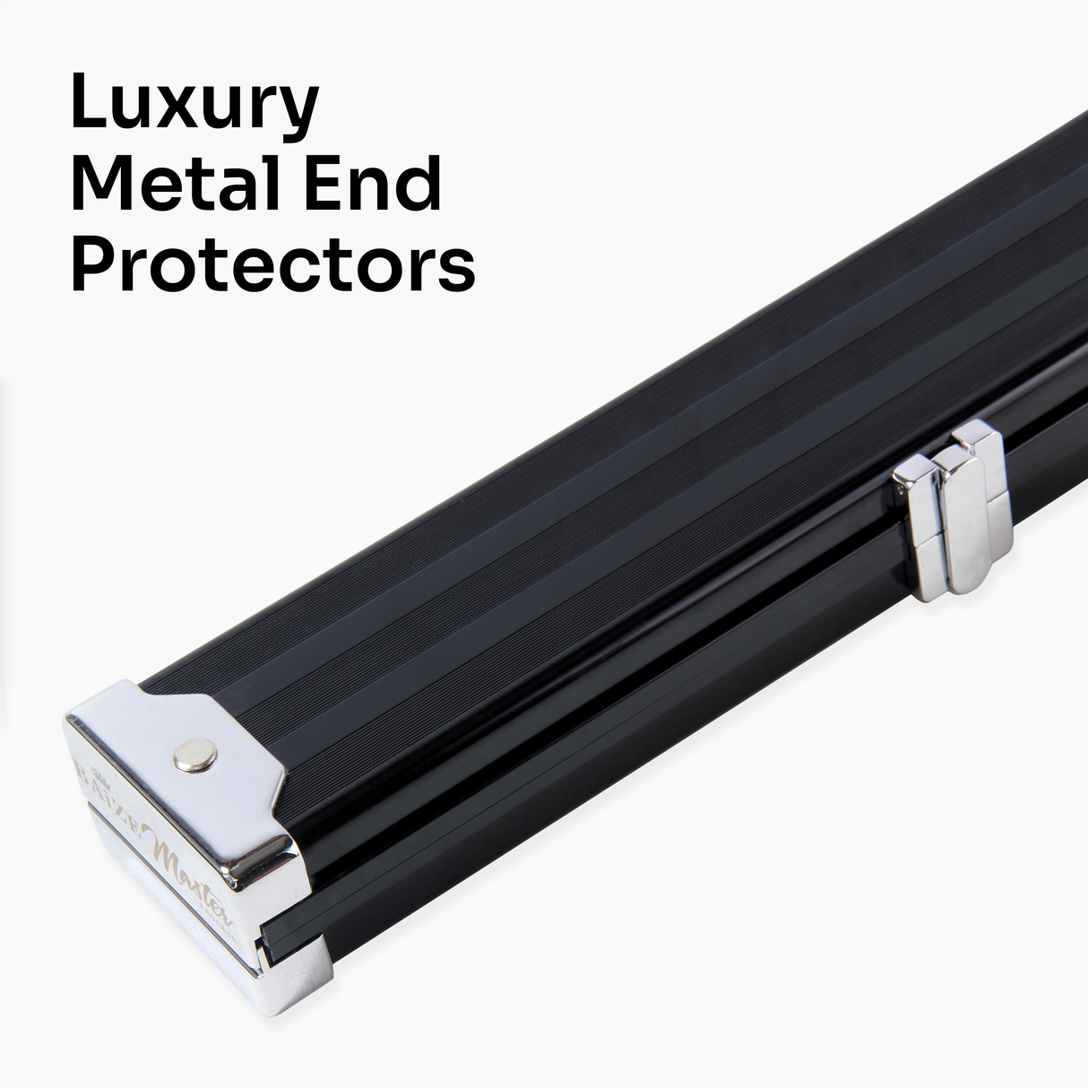 Baize Master BLACK 3/4 PRO LINE Aluminium Metal Ends Snooker Pool Cue Case - Holds 1 Cue