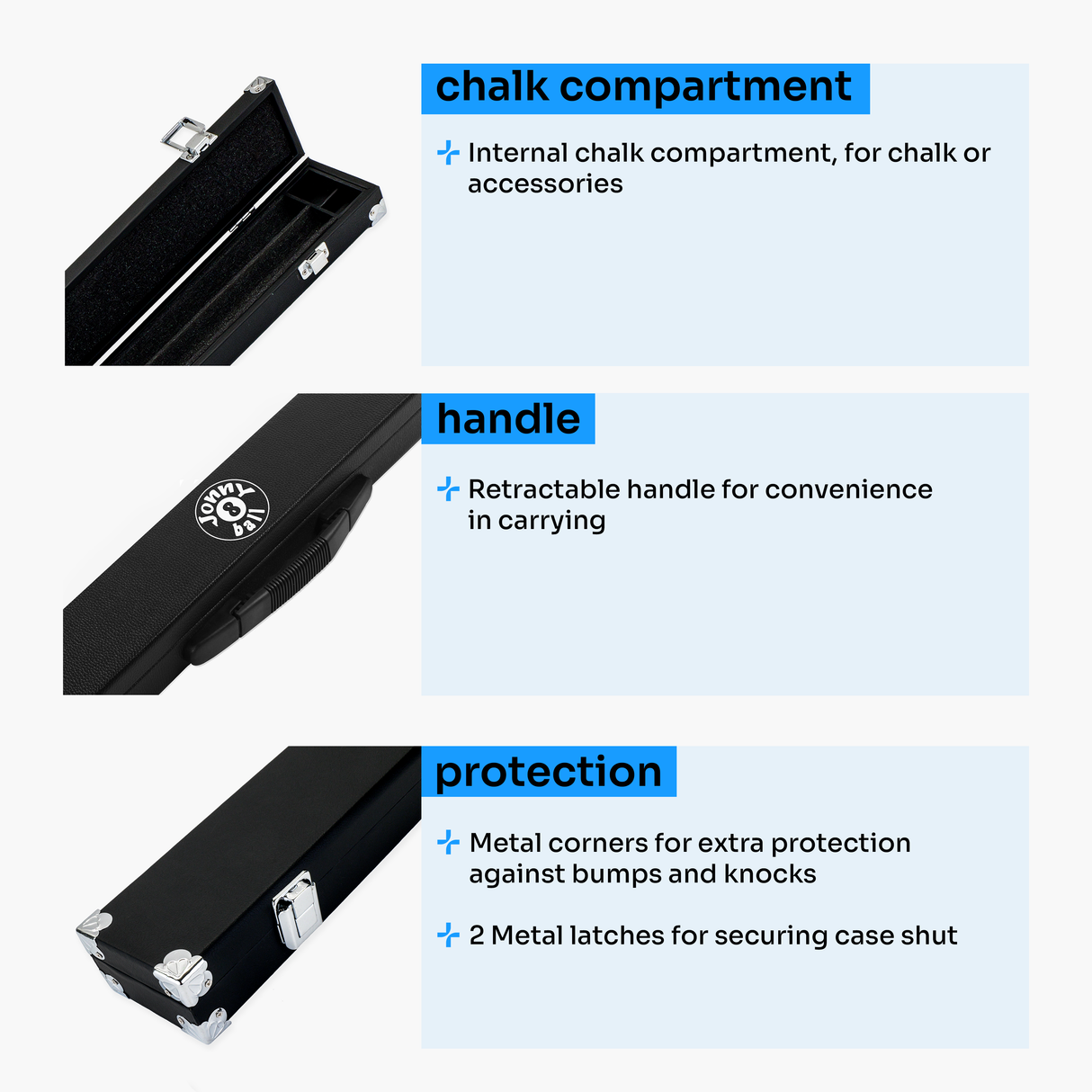 Jonny 8 Ball Inferno 2 Piece Graphite Fiberglass Cue and Case Set 9.5mm Green Layered Tip