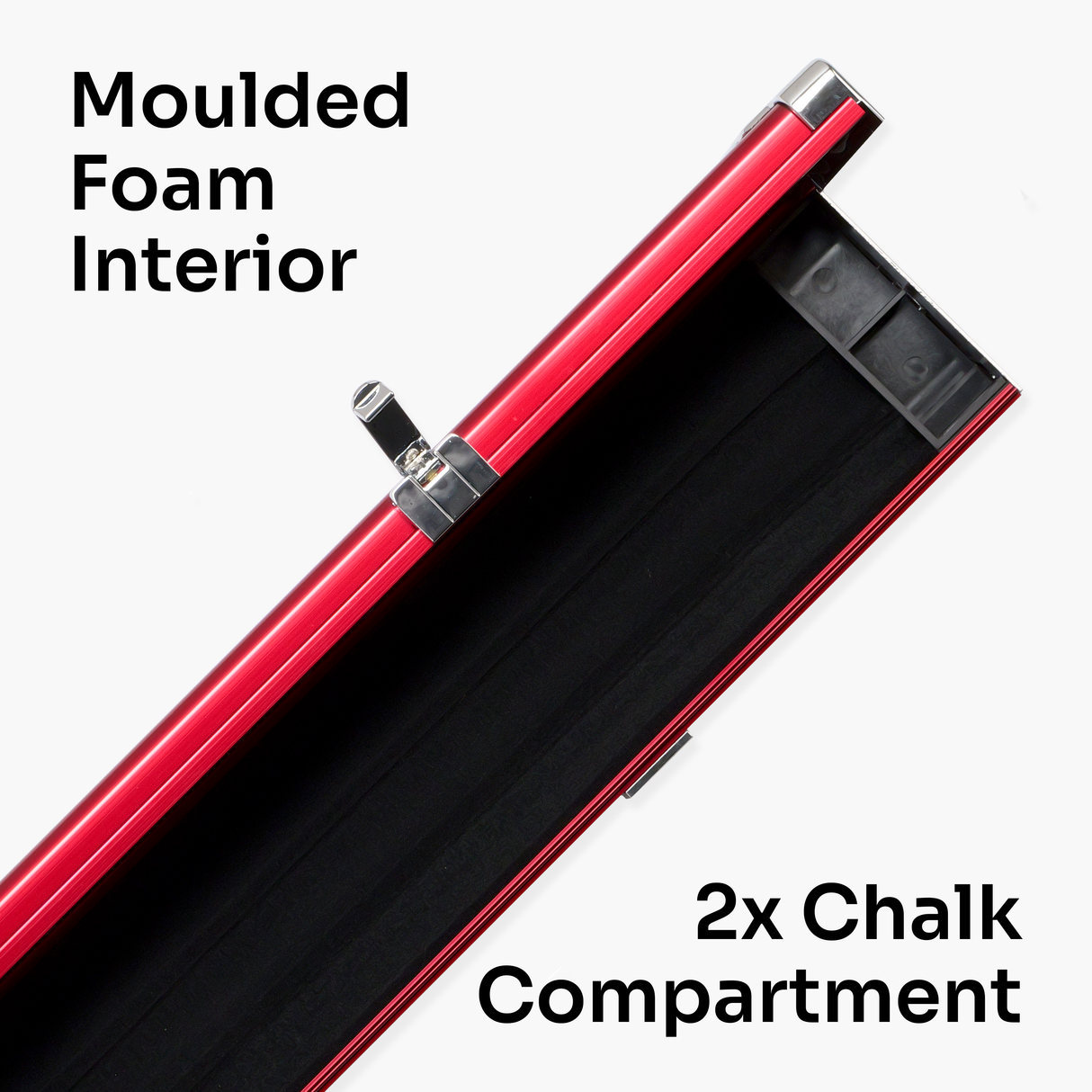 Baize Master Pro Line One Piece Aluminium Snooker Pool Cue Case - Holds Three 1 Piece Cues