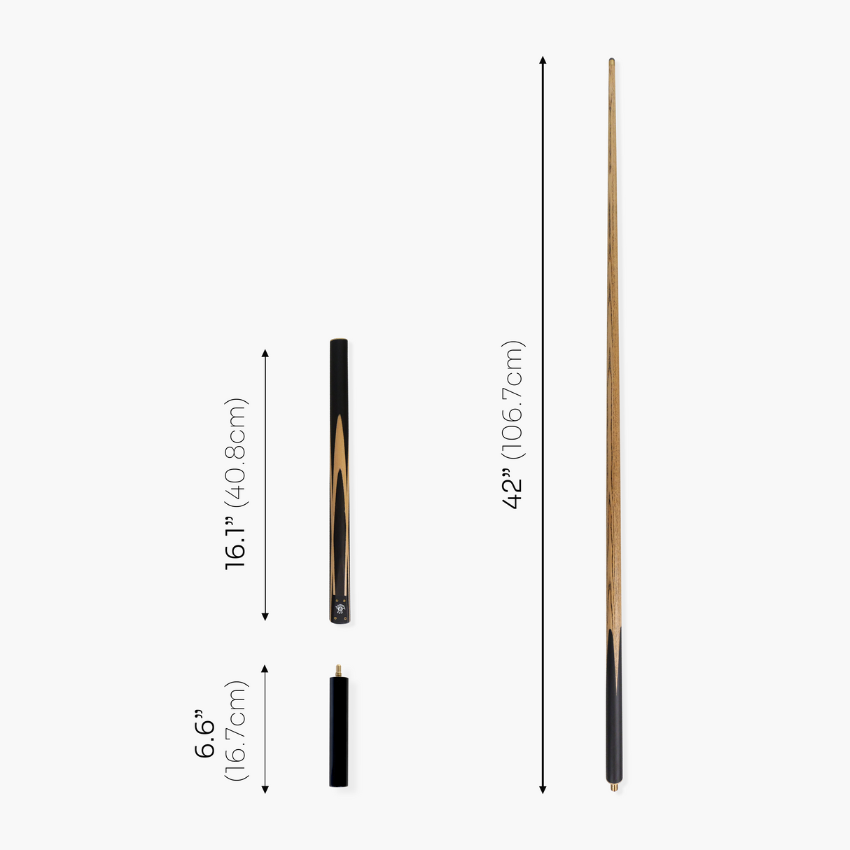 Jonny 8 Ball 57 Inch Traditional ¾ Jointed Ash Snooker Pool Cue 9mm tip + Mini Butt Jonny 8 Ball