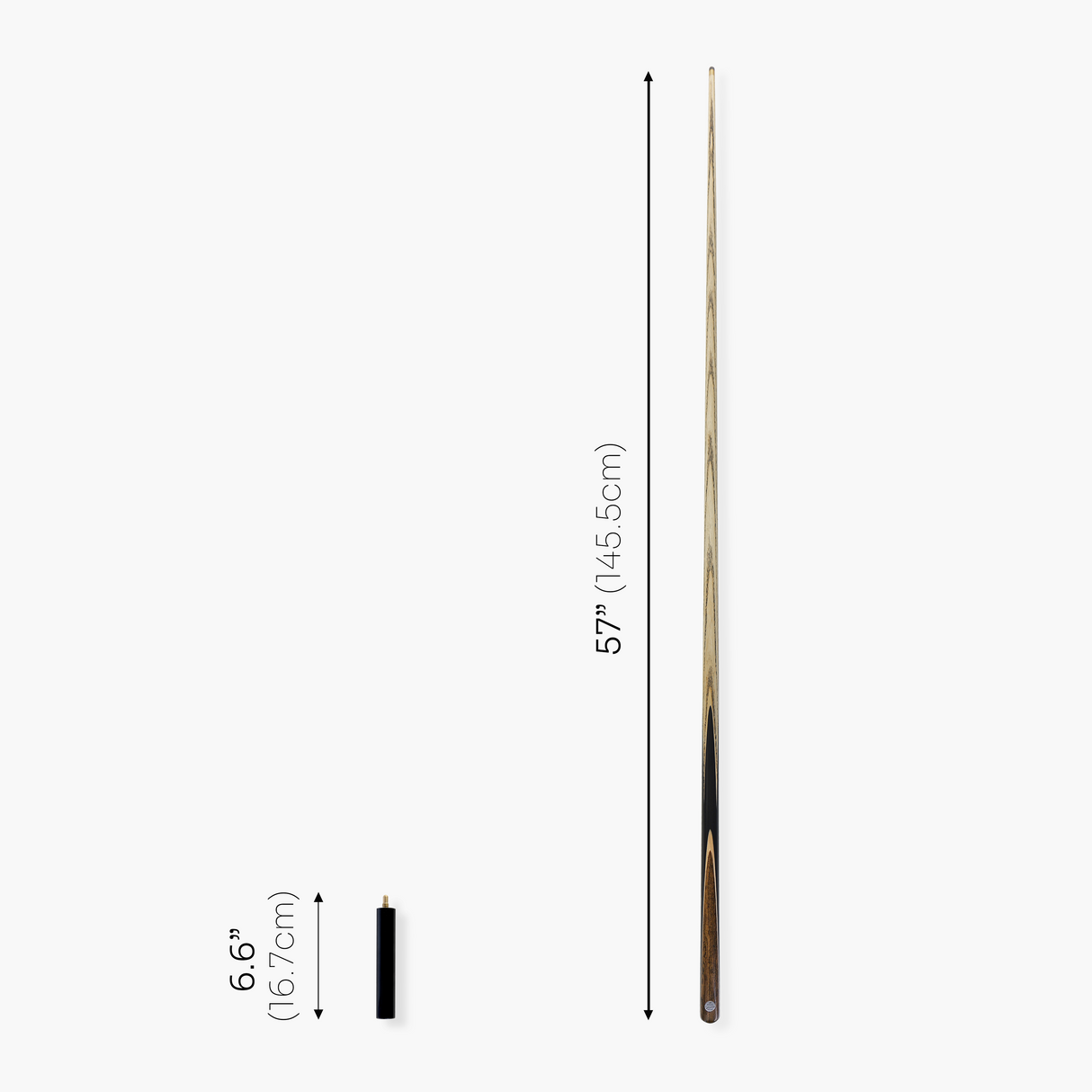 Baize Master Kingswood 57 Inch One Piece Professional Ash Snooker Pool Cue with 9.5mm Pro-Impact Medium Tip