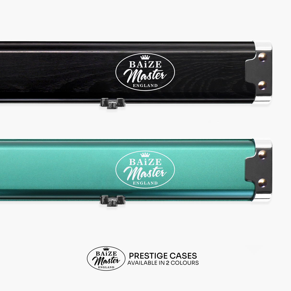 Baize Master Prestige 1 Piece Luxury Metal Cue Case - Holds 2 x 1 Piece Cues