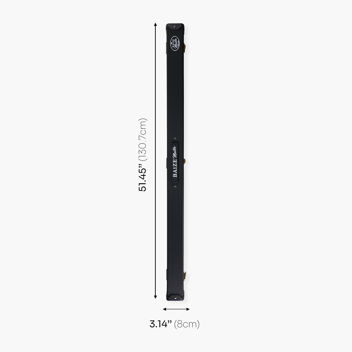 Baize Master Plain Black Deluxe Snooker and Pool Cue Case for 51 Inch Cues – Holds Two 1 Piece 51 Inch Cues