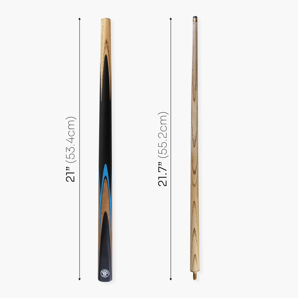 Jonny 8 Ball VANQUISH 42 Inch 2 Piece Centre Joint Junior Kids Snooker Pool Cue 10mm Tip