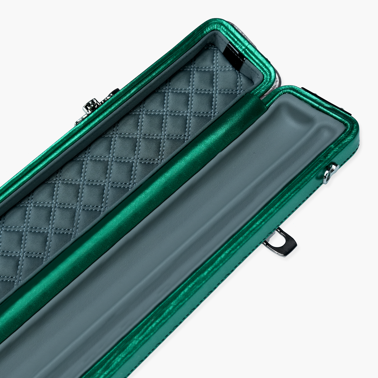 FFGM The Rocket Ronnie O'Sullivan 1 Piece 2 Slot Ultra Luxury Black and Green Snooker and Pool Cue Case - Holds 2 x One Piece Cues Cue + Case
