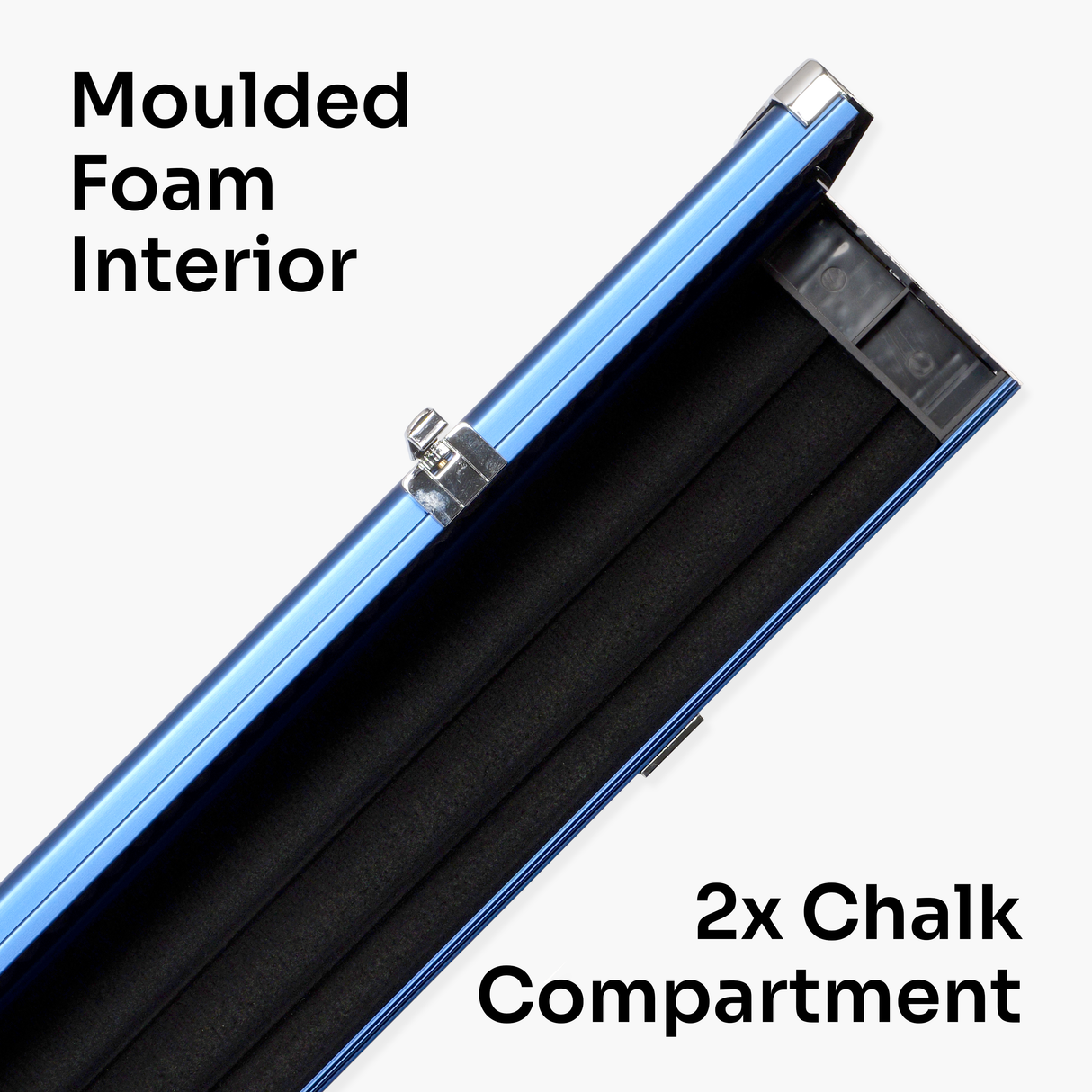 Baize Master Pro Line One Piece Aluminium Snooker Pool Cue Case - Holds Three 1 Piece Cues