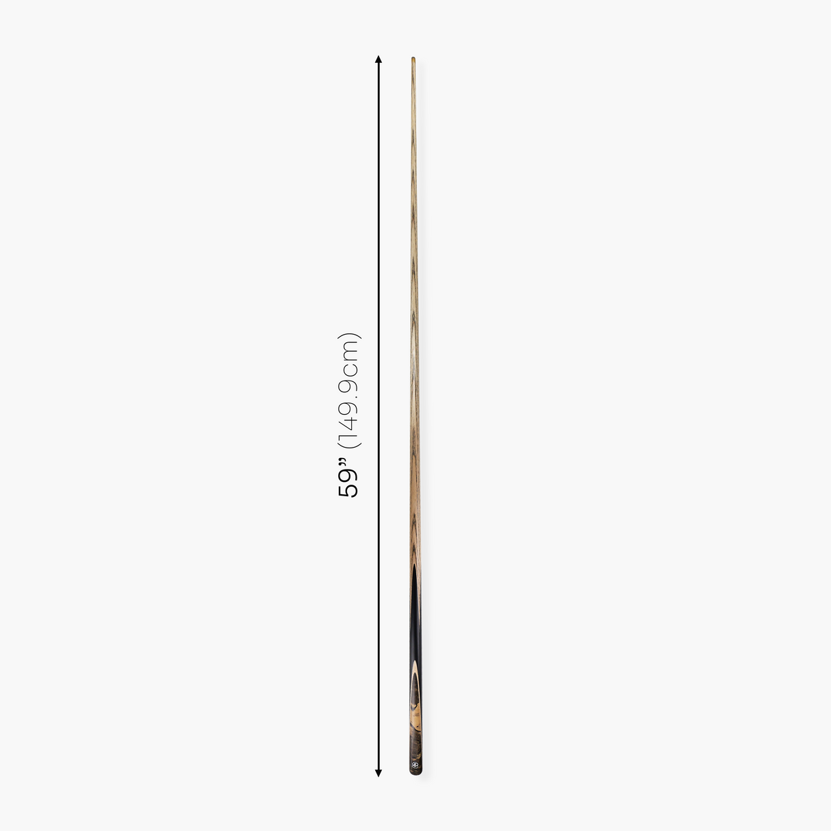 Baize Master Ultimate #007 59 Inch One Piece Hand Spliced Ebony Butt English Pool Cue with Hand-Fitted Asia Cues Pro 8.3mm Tip – Handmade in Thailand by Asia Cues