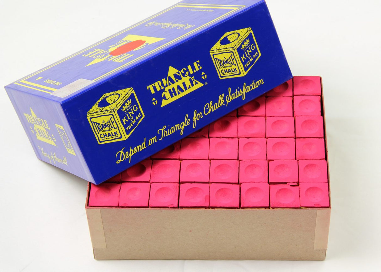 Box of 144 pcs RED TRIANGLE Snooker & Pool Chalk Cue & Case