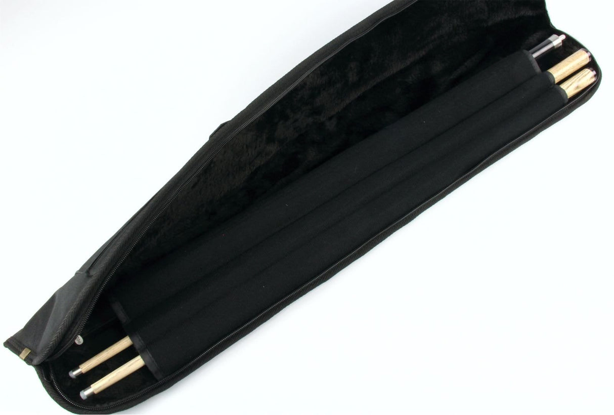 Baize Master Luxury FUR LINED 2 Piece Snooker Pool Cue Case - Holds 1 Butt & 2 Shafts