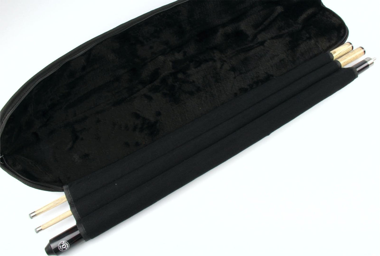 Baize Master Luxury FUR LINED 2 Piece Snooker Pool Cue Case - Holds 1 Butt & 2 Shafts