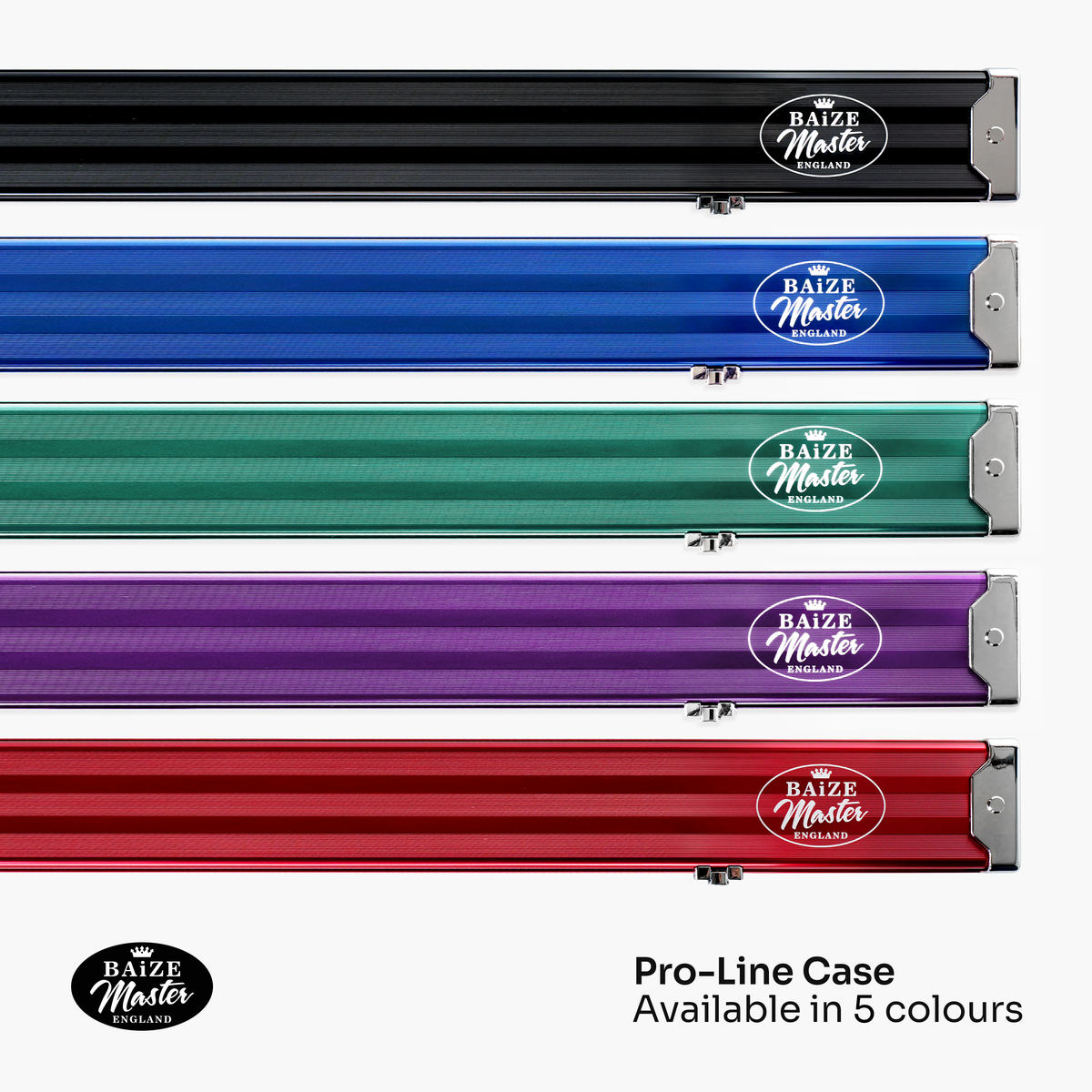 Baize Master Pro Line 3/4 2 Slot Luxury Aluminium Snooker and Pool Cue Case - Holds 1 Cue