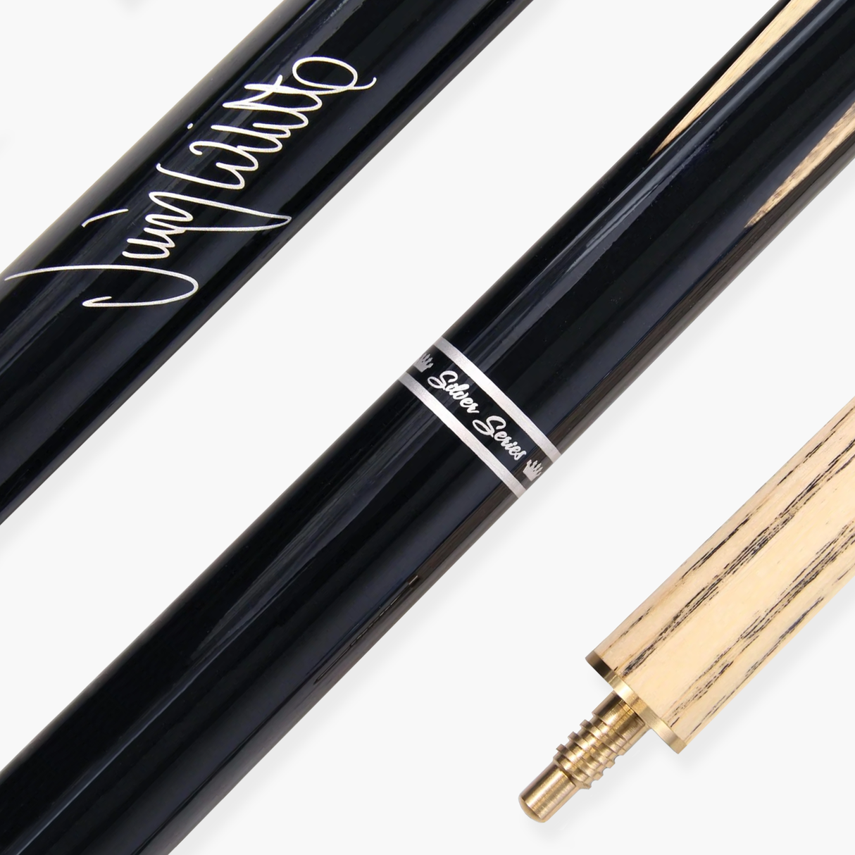 Baize Master Jimmy White Signature Blue Conquest 57 Inch 2 Piece Snooker Pool Cue and Case Set with 2 Piece Black White Interior Case - 9.5mm Tip